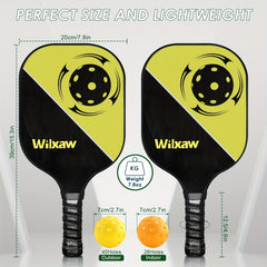Pickleball Racket Set with Paddles, Balls, Sweatbands, and Ball Pickers