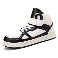 Women's Faux Leather Plush Lined Thermal High Top Sneakers