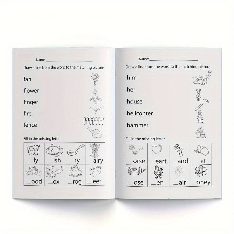 Christmas & Halloween Word Recognition Coloring Workbook for Kids