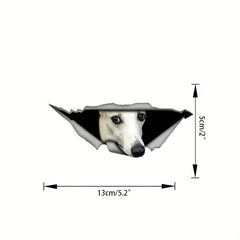 3D Whippet Dog Vinyl Car Sticker Cover Scratches
