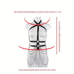 Gothic Chain Tassel Harness Belt for Women's Lingerie