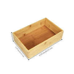 Bamboo Kitchen Drawer Storage Box Cutlery Partition Household Organizer