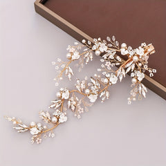 Crystal Pearl Bridal Headpiece Wedding Hair Accessory
