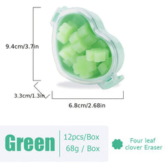 Candy Colored Cartoon Erasers 12pcs Per Box Jelly Colored Stationery