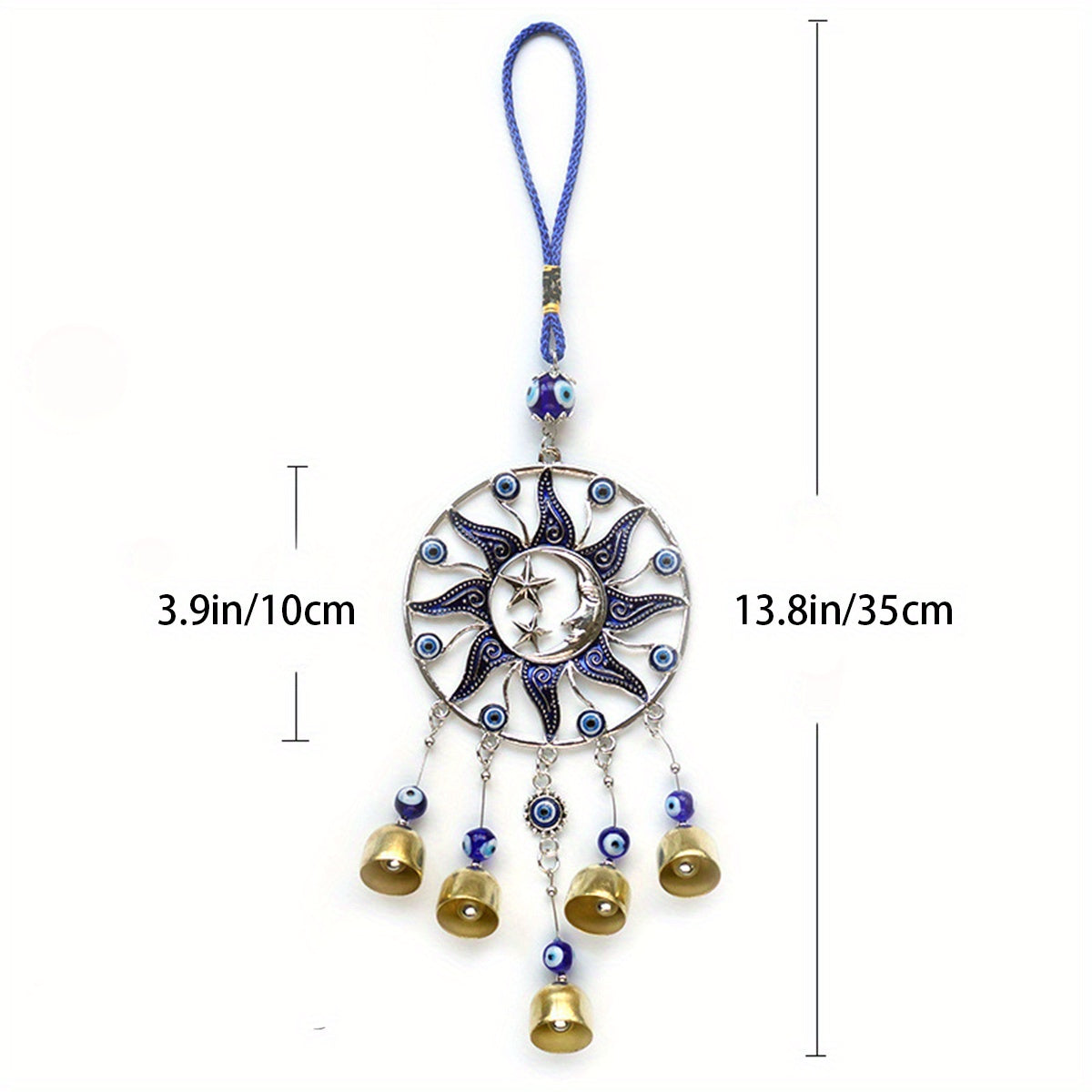 Wind Chime Pendant Eyes Bell Ornament Star Moon Devil Eye Jewelry