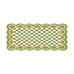 Wavy Plaid Kitchen Rug Anti Slip Carpet Absorbent Bath Mat