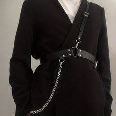 Men's Chain Harness Belt Single Shoulder Strap Waistband