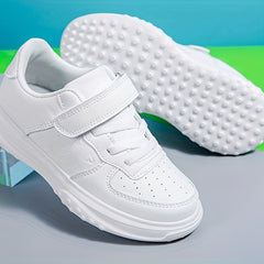 Girl's Solid Skate Shoes Comfy Non Slip Casual Soft Sole Sneakers For Kids