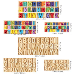 Wooden Letters Art Crafts Set 5 Uppercase Letters Sorting Trays DIY Signs