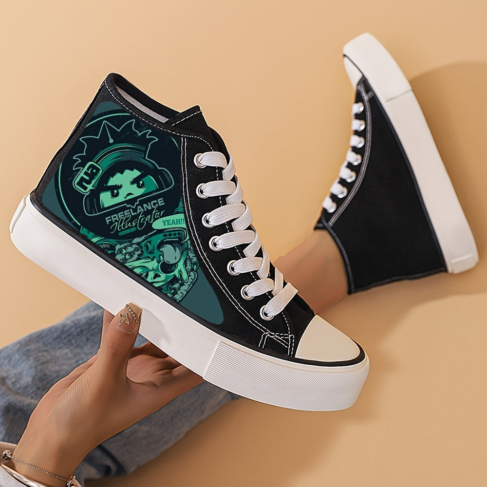 Cartoon Universe Lightweight High Top Canvas Sneakers