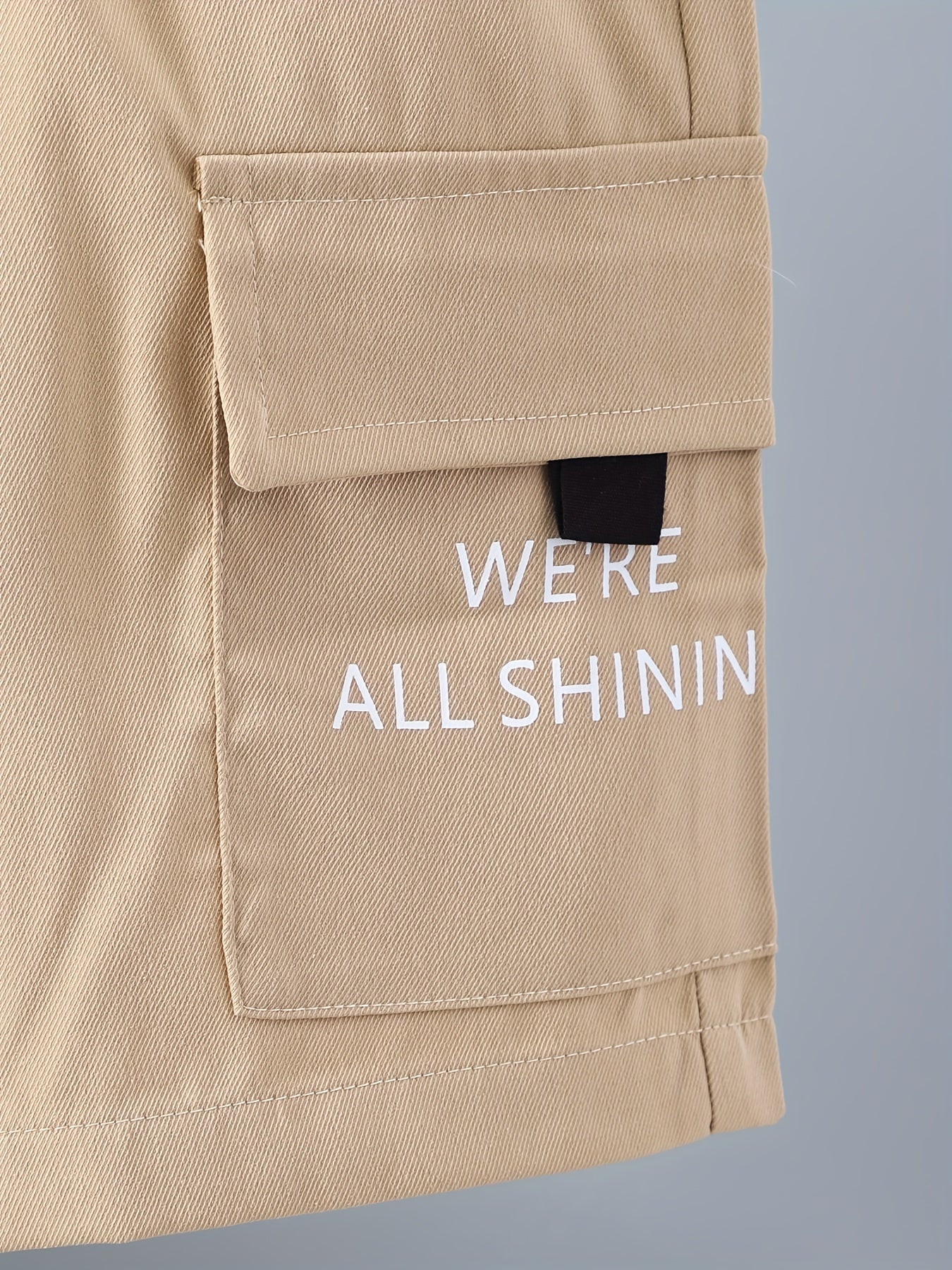 Boys Letter Print Cargo Shorts for Summer