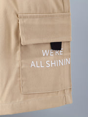 Boys Letter Print Cargo Shorts for Summer