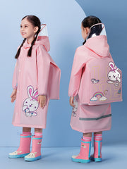 Waterproof Unicorn Graphic Raincoat Poncho for Girls