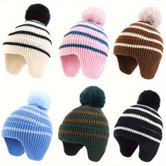 Children's Striped Warm Keeping Hat