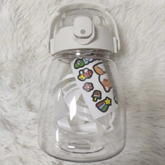 Cartoon Water Bottle Plastic Water Cup With Straw for Outdoor Sports
