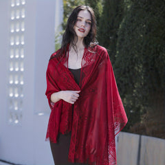 Lace Flower Hollow Shawl Tassel Veil Women Party Head Wrap