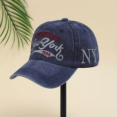 Vintage Distressed York Embroidery Baseball Cap
