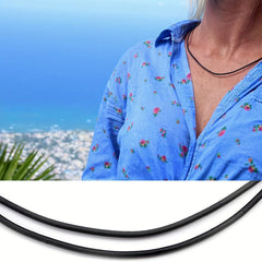 Adjustable Leather Rope Necklace for Women