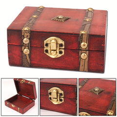 Wooden Ring Box Jewelry Organizer Decorative Trinket Case Home Decor