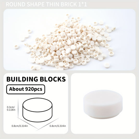 920pcs 1x1 Round Special Bricks Small Particle Mixed Loose Brick Accessories