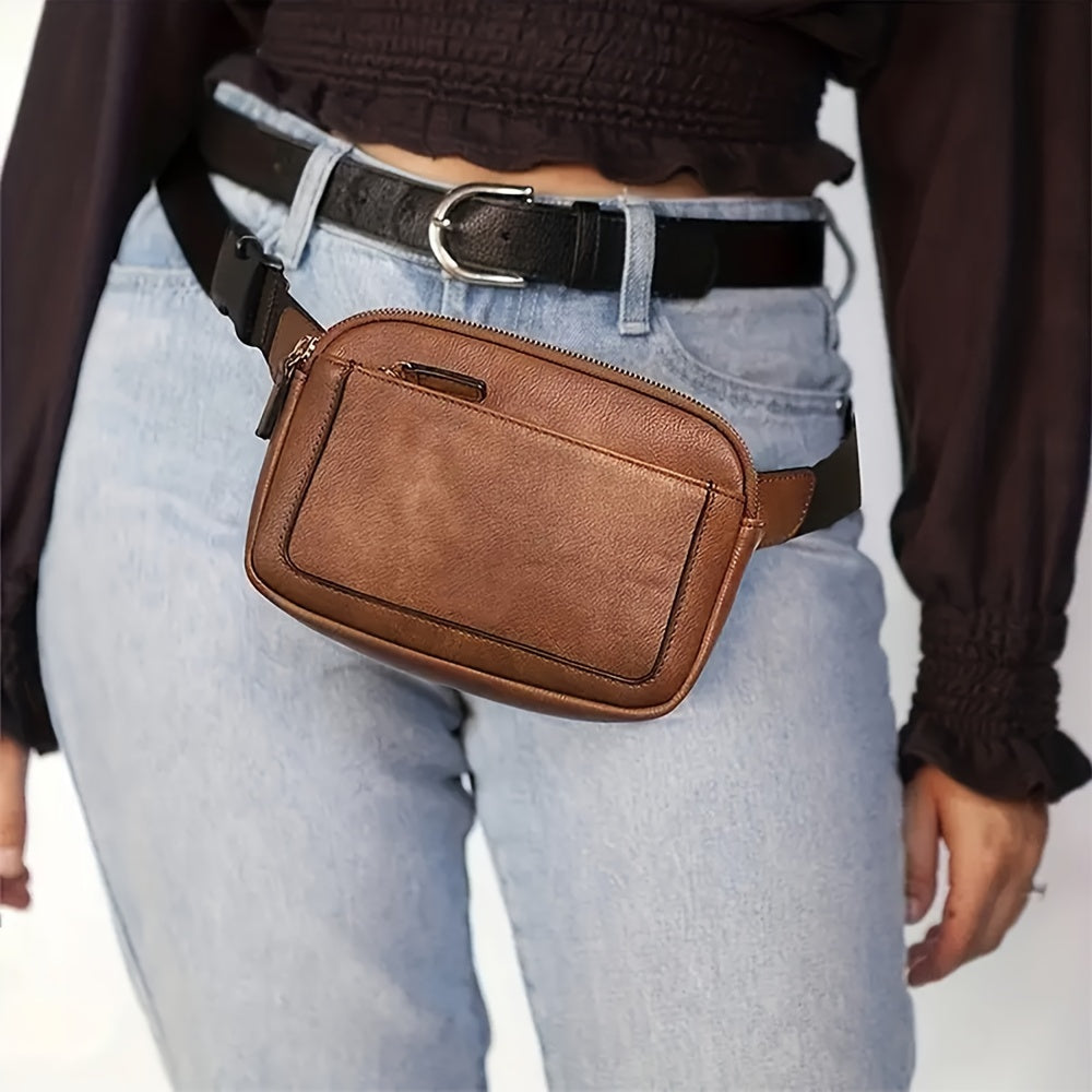 PU Leather Crossbody Bag for Outdoor Sports and Fitness