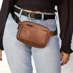 PU Leather Crossbody Bag for Outdoor Sports and Fitness