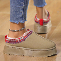 Women's Snow Boots Plush Lined Slip On Winter Warm Slippers