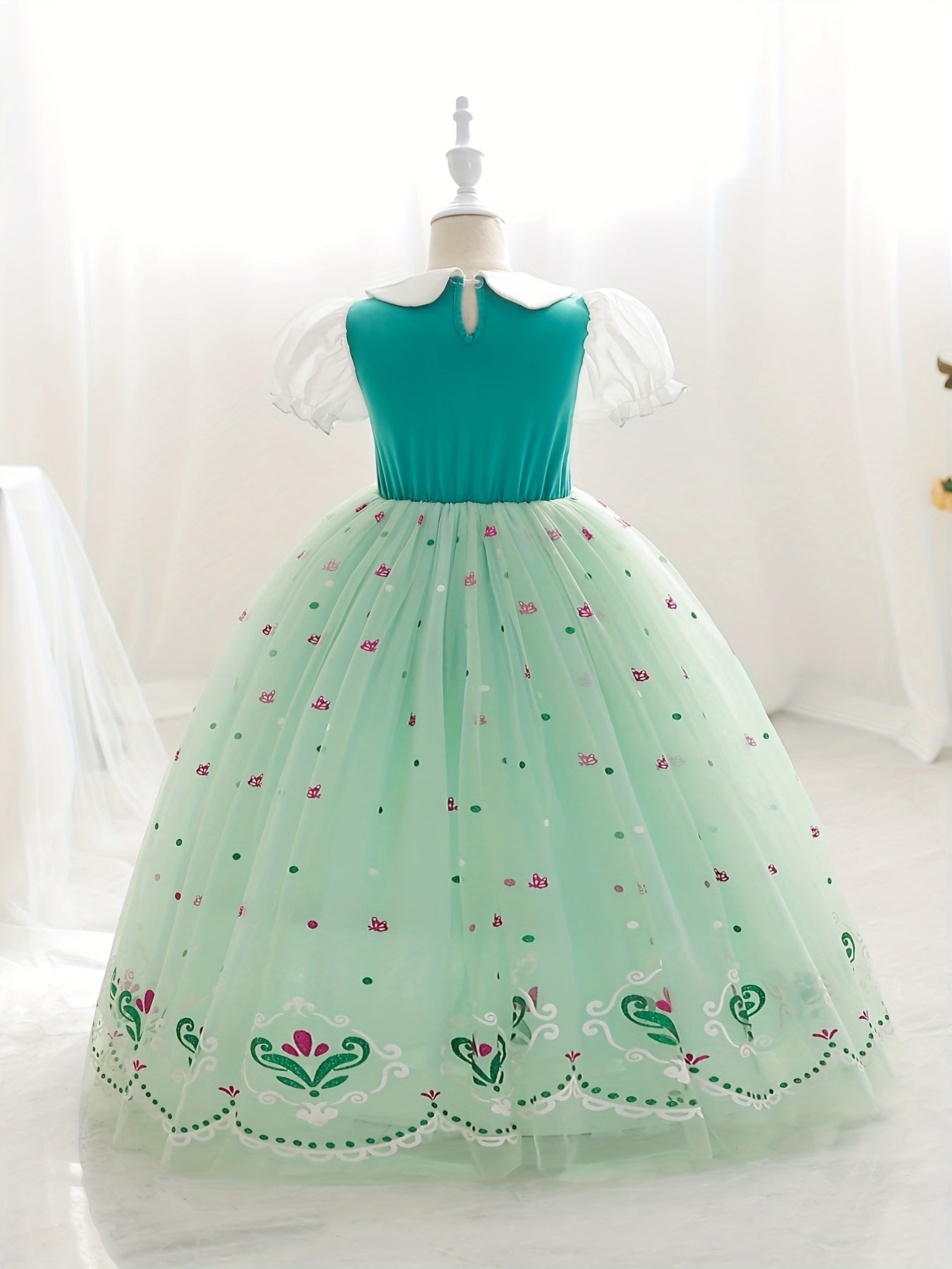 Girls Queen Princess Costume Ice Cosplay Halloween Dress