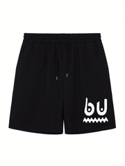 Men's Doodle Graphic Athletic Shorts For Summer