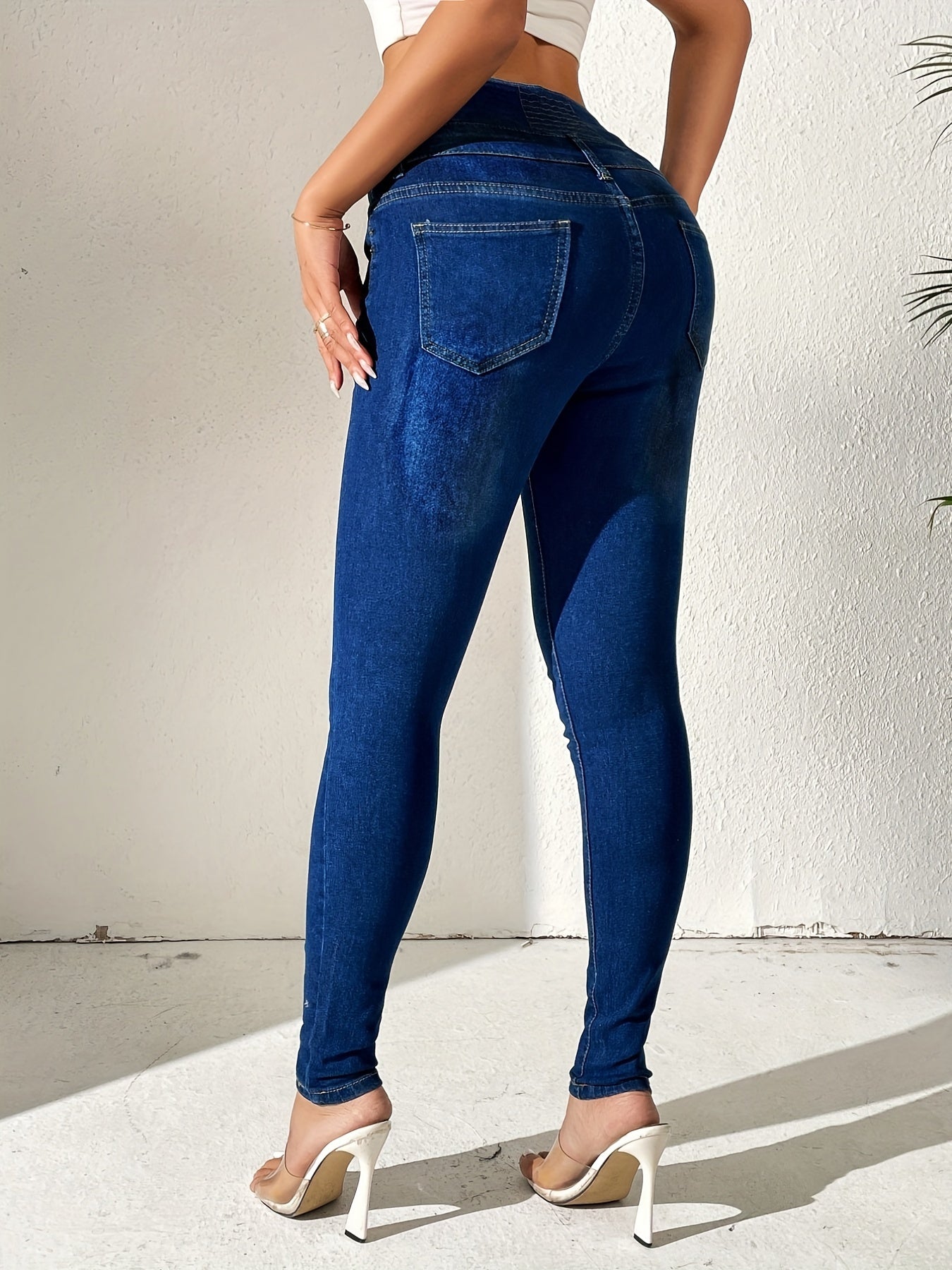Women's High Rise Skinny Jeans Stretch Casual Pants