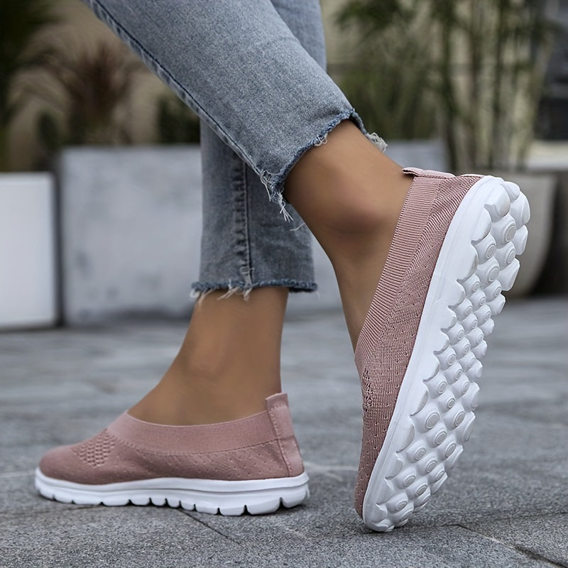 Women's Knitted Sock Sneakers Comfy Slip On Shoes