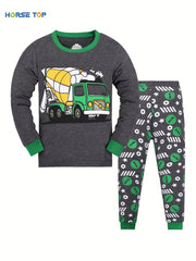 Toddler Mixer Truck Pajamas Long Sleeve Top & Pants Set