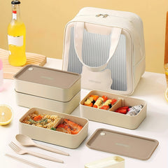Japanese Lunch Box with Picnic Bag Insulated Lunch Container