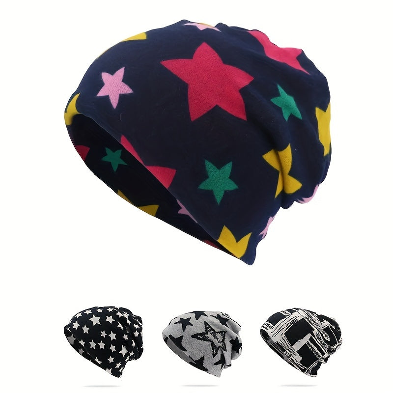 Womens Baggy Slouchy Beanie & Infinity Scarf Set Men Unisex Cap Headwear