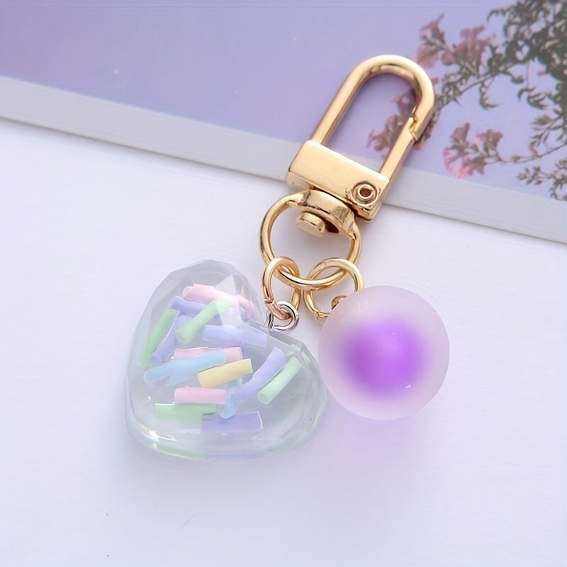 Heart Shape Alloy Keychain for Girls Y2K Car Key Chain