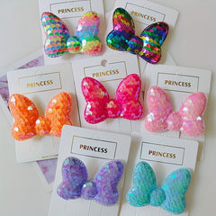 Sequin Bow Hair Clip for Kids