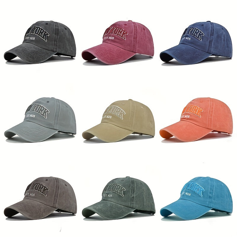 YORK Embroidery Baseball Cap Sports Hat Adjustable Sunscreen Dad Hats