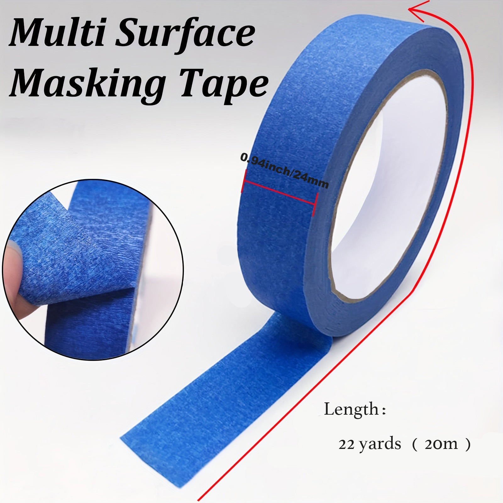 Painters Tape 1.19/1.8/2.39/5.08 cm x 22.55 Yards Size Painting Masking Tape
