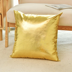1pc Golden Leather Throw Pillow Covers