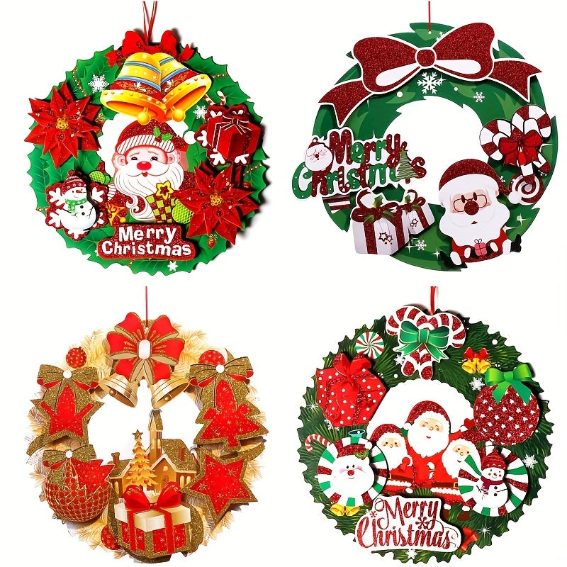 35 99 Cm Christmas Bow Wreath Garland Ornament Paper Pendant for Holiday Decor