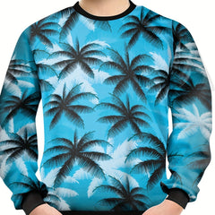 Coconut Tree Pattern Kid's Sweatshirt Unisex Pullover Casual Long Sleeve Top