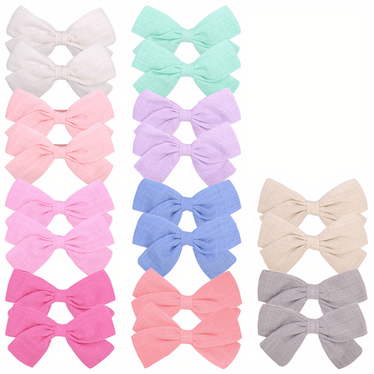 Solid Bow Hair Clip Duckbill Barrette Hair Slides Snap Clip Non Slip Hair Decor