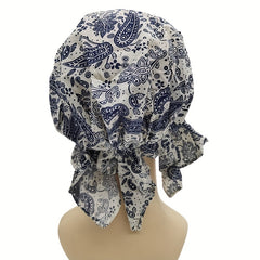 Paisley Print Bandana Women Hijab Turban Cap Elastic Lightweight Beanie Cap