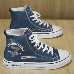 Men's Canvas High Top Sneakers Classic Casual Shoes