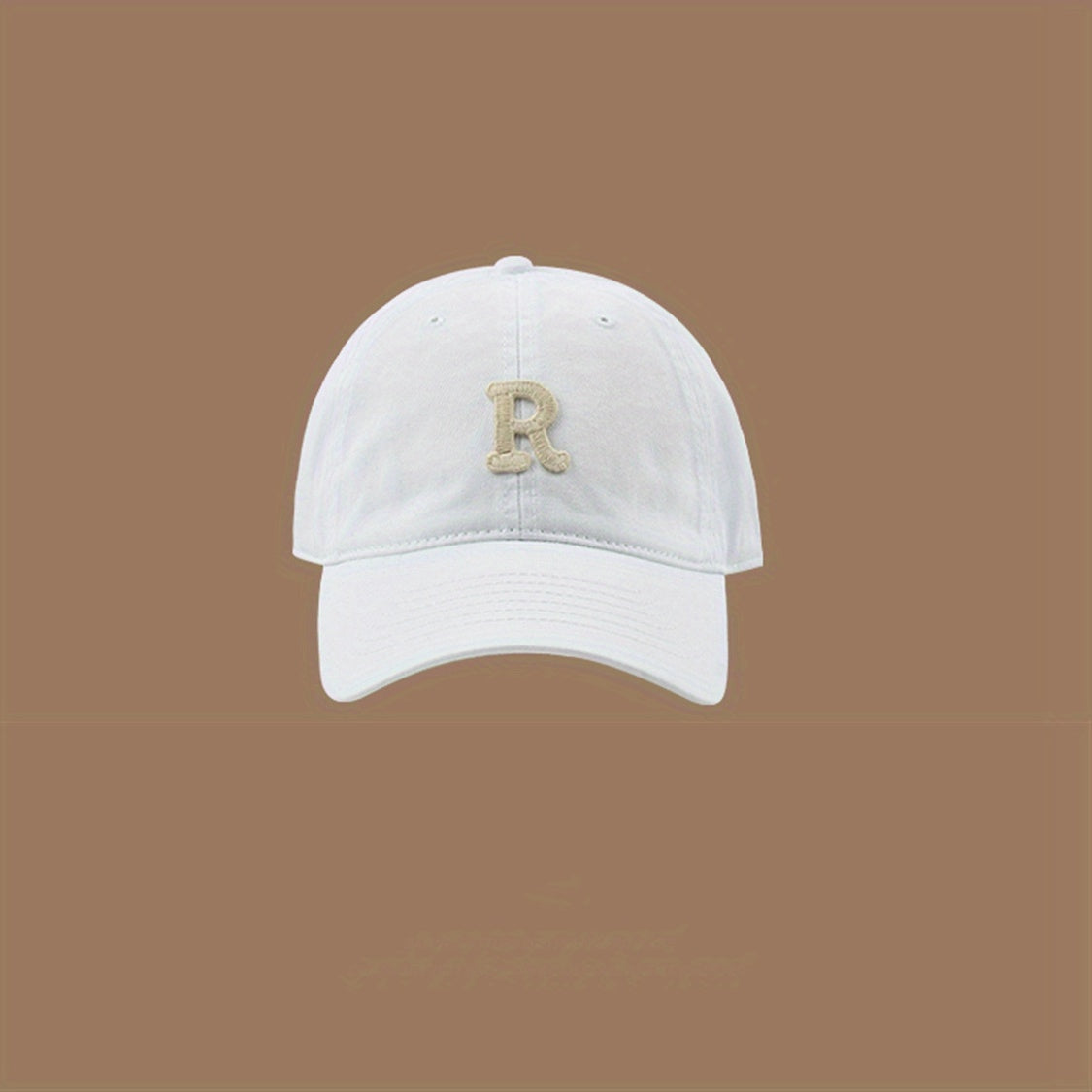 Men's Cotton R Letter Baseball Cap Sunshade Peaked Cap