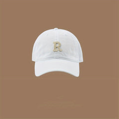 Men's Cotton R Letter Baseball Cap Sunshade Peaked Cap