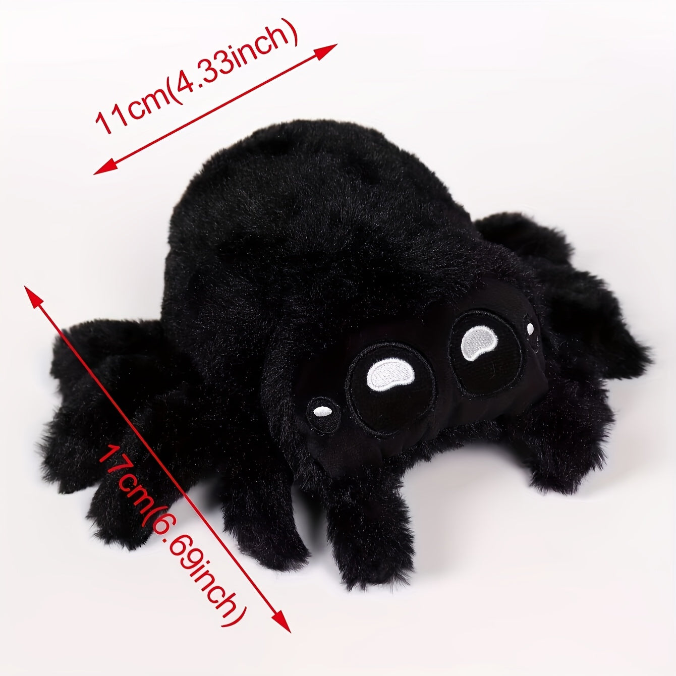 Fluffy Spider Plush Toy Interactive & Playful Halloween Decor