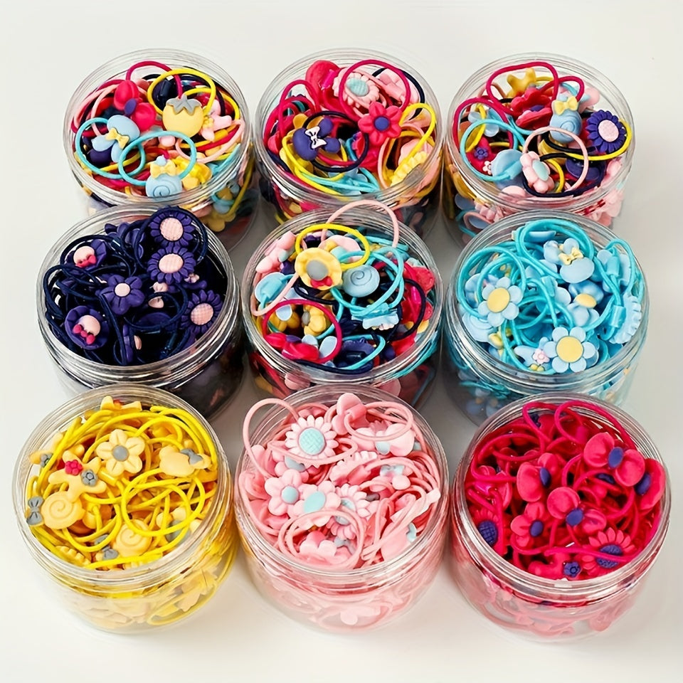 40pcs Kids Elastic Hair Rope Girls Headwear Hair Accessories
