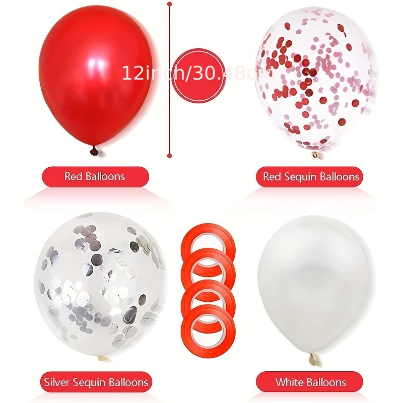 Red Balloon Confetti Baby Baptism Balloon Wedding Decor