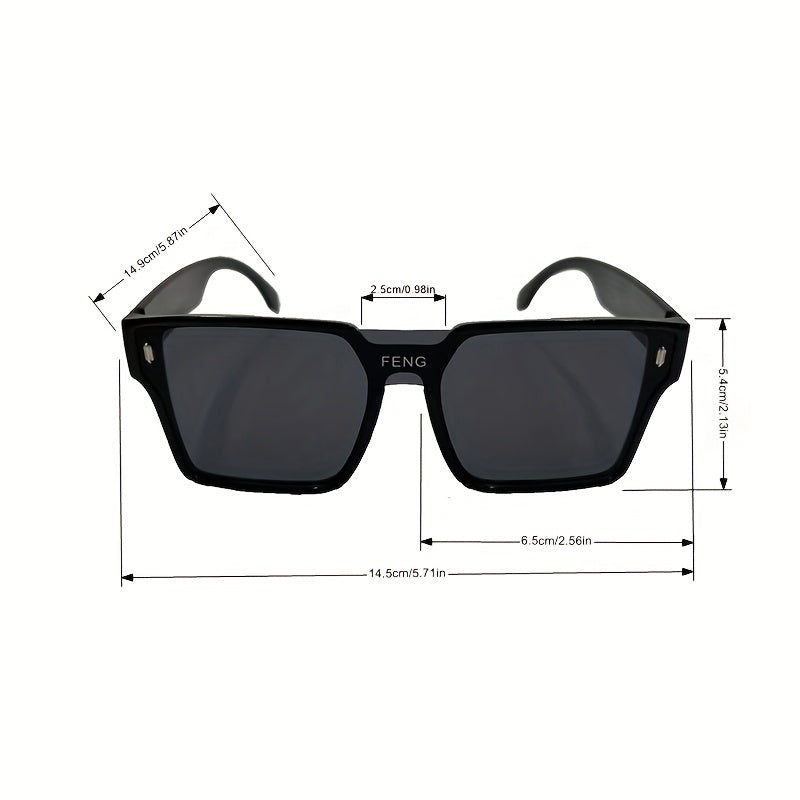 Square One piece Sunglasses Casual Anti Glare Glasses UV400